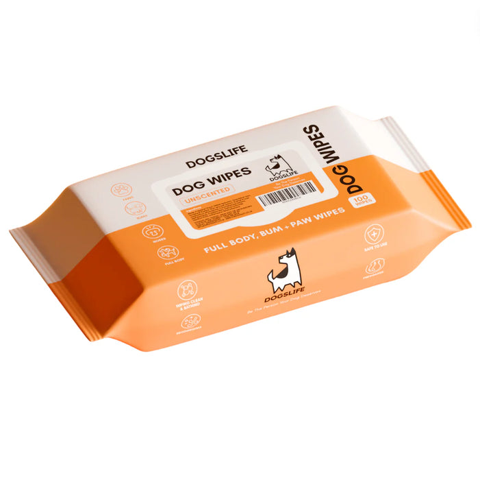 OURDOGSLIFE  Dog WIPES N100 - be kvapo servetėlės visam kūnui