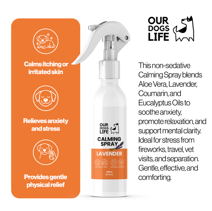 OURDOGSLIFE Calming spray lavander -raminančio poveikio purškalas, 250 ml