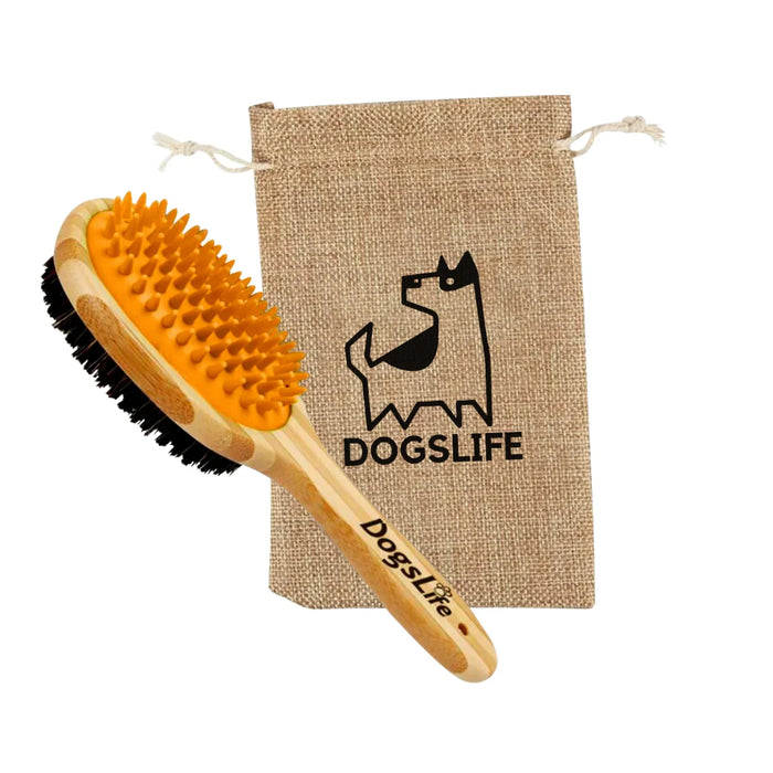 OURDOGSLIFE šepetys Bamboo dvipusis šunims