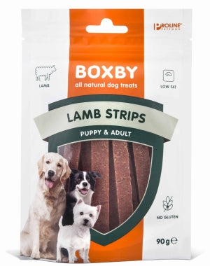 Boxby Lamb Strips ėrienos juostelės 90g