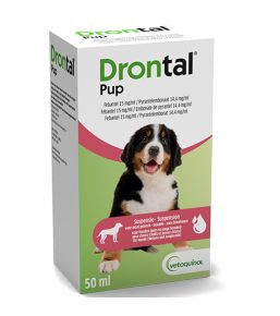 Drontal Puppy, 50ml Geriamoji Suspensija nuo Kirminų šuniukams