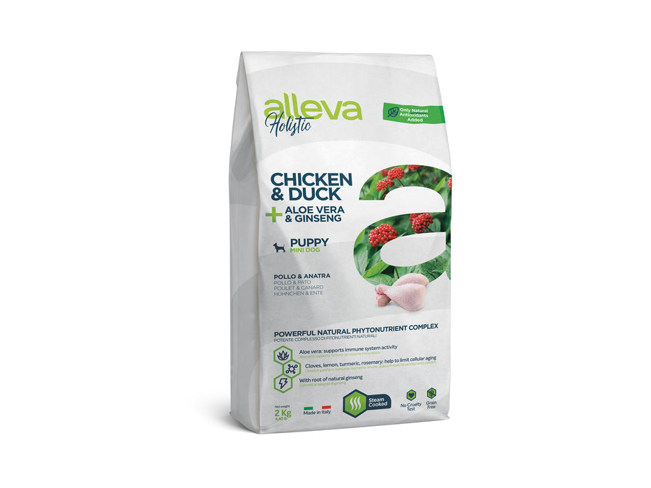 Alleva Holistic Chicken & Duck + Aloe Vera & Ginseng | Puppy Mini