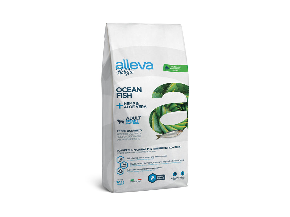 Alleva Holistic Ocean Fish + Hemp & Aloe Vera | Adult Medium/Maxi