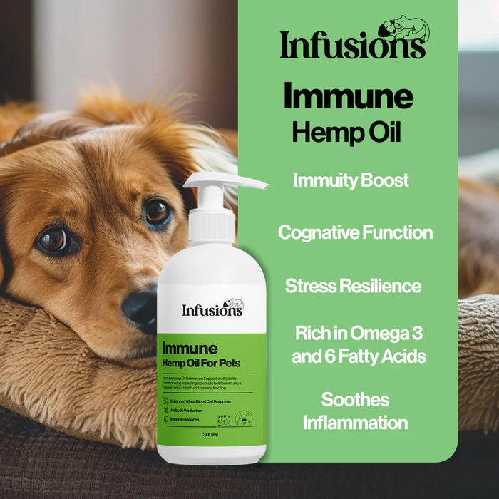 OURDOGSLIFE IMMUNE HEMP OIL -kanapių aliejus augintinių imunitetui, 300ml