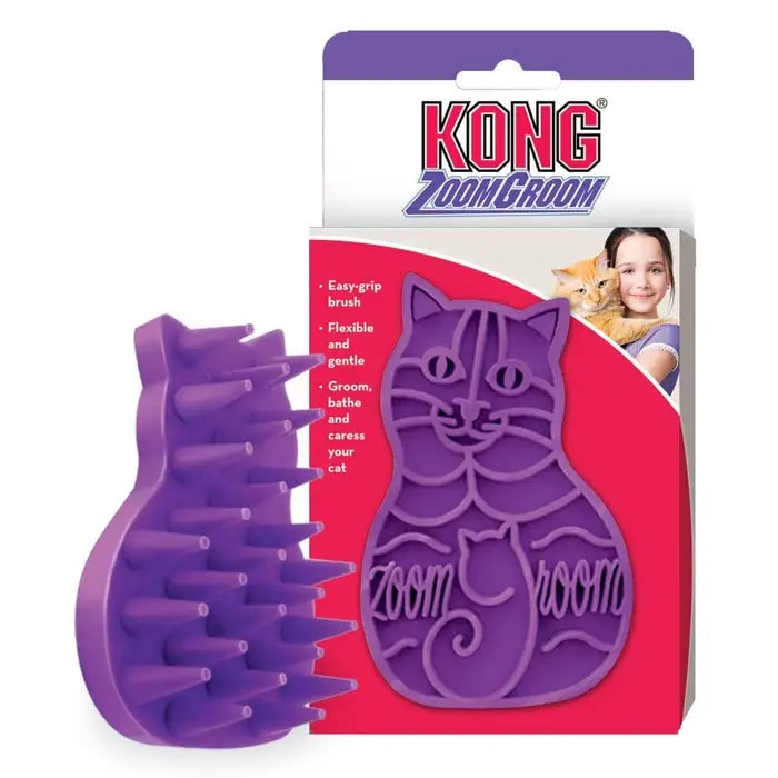 KONG Zoom Groom guminės šukos katėms