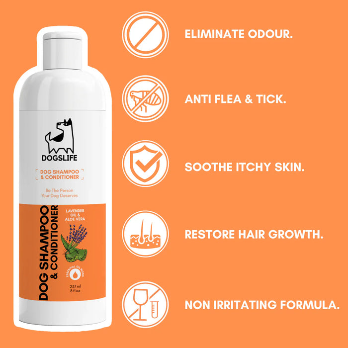 OURDOGSLIFE 2 in 1 - šampūnas ir kondicionierius šunims, 237 ml