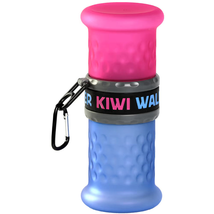 KIWI Walker Gertuvė/dėtuvė maistui kelioninė šunims, Mėlyna/Rožinė