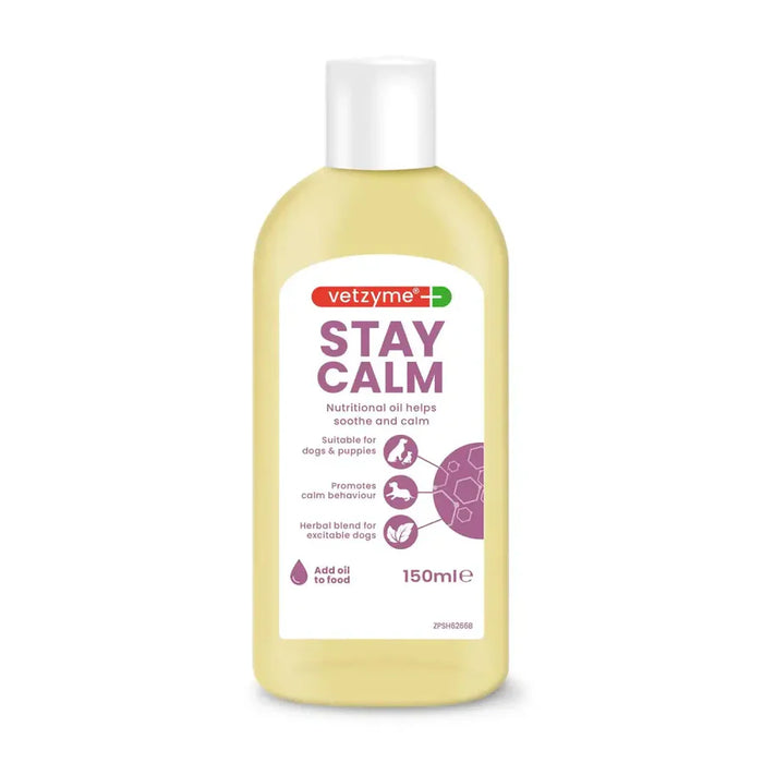 Vetzyme Stay Calm -Raminantis Aliejus šunims 150 Ml