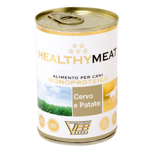 Healthymeat Cervo con Patate (su elniena ir bulvėmis) monoproteininis paštetas šunims 400g