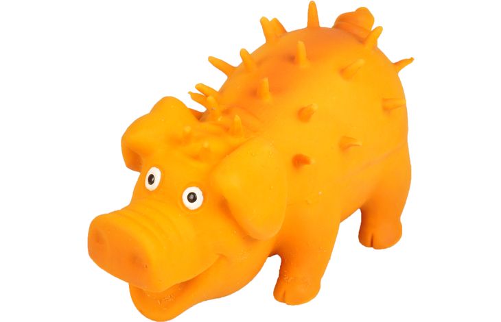 Žaislas lateksinė dygliuota kiaulė 10 cm