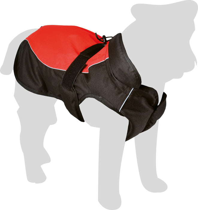 Žieminis paltukas šuniui AKIRA juodas/raudonas