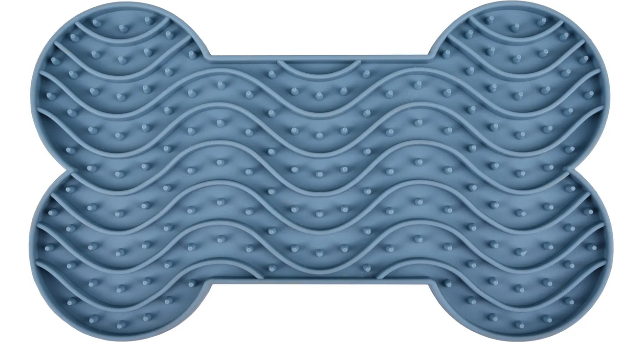 Laižymo kilimėlis YUMMEE, kaulo formos, mėlynas