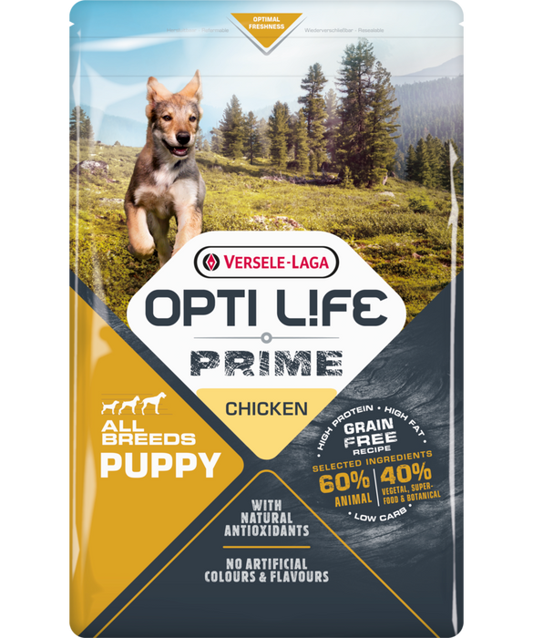 Opti Life Prime All breeds Puppy Chicken, vištiena