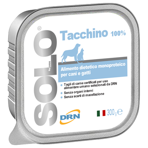 Solo konservai šunims ir katėms su kalakutiena (Tacchino)
