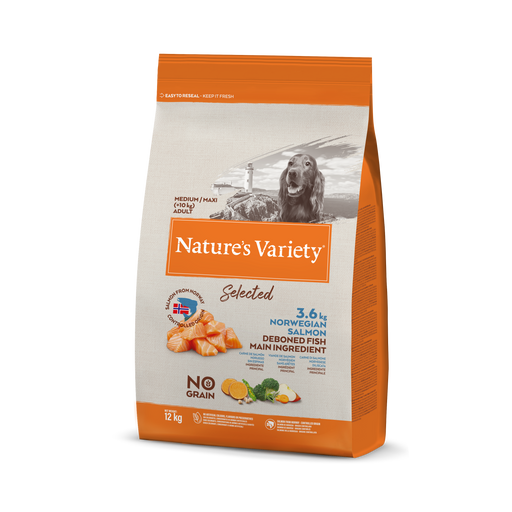 Nature's Variety Selected Med/Max Adult (norvegiška lašiša)