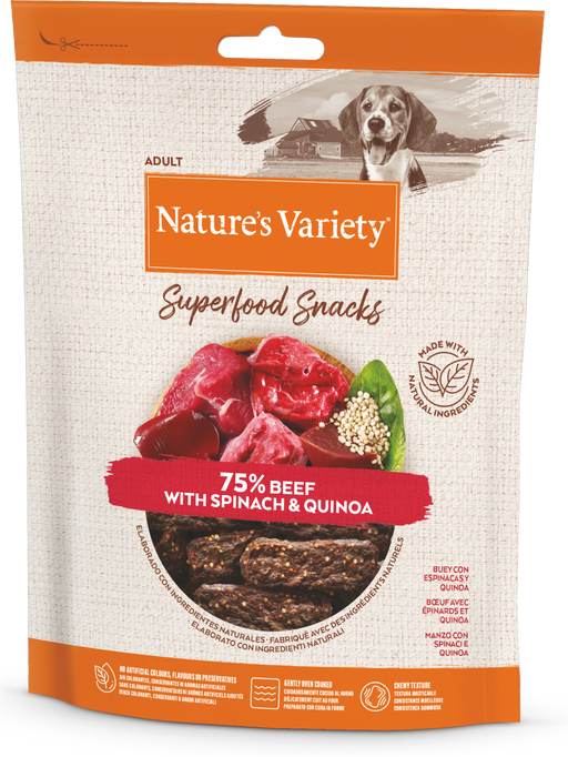 Nature's Variety Superfood Snacks (jautiena su špinatais ir bolivine balanda) 85 g