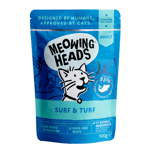 Meowing Heads Supurr Surf&Turf 10x100g
