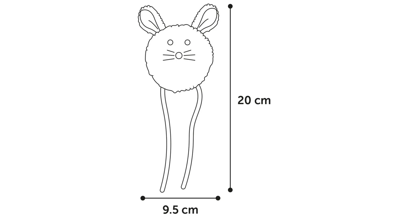 Pliušinė pelė Suava, 9.5cm