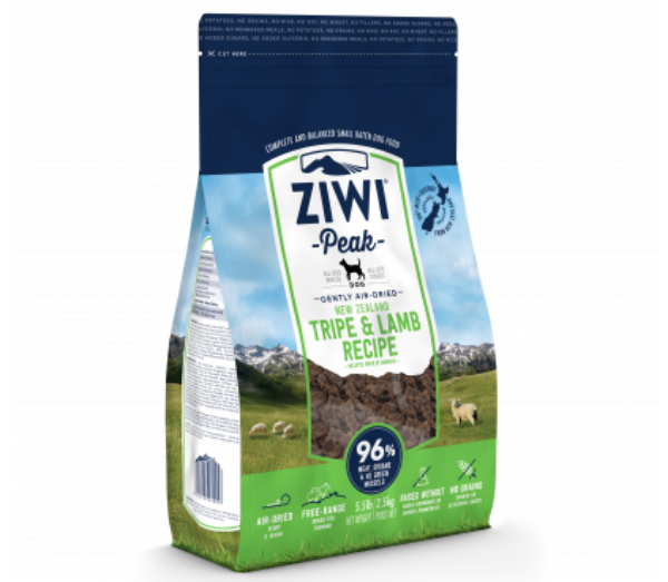Ziwi Peak Tripe&Lamb Air Dried sausas maistas šunims su žarnokais ir ėriena 2.5kg